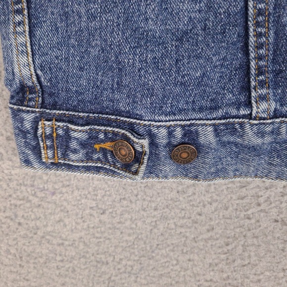 Vintage Levi's Denim Jacket Mens Large Blue Rancher Trucker Jean Coat 70507-4890 - Picture 12 of 16